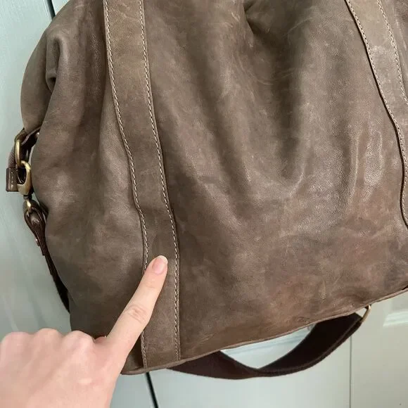 Calvalcanti Genuine Leather Handbag Shoulder Purse Crossbody Strap Made In Italy - Picture 7 of 16